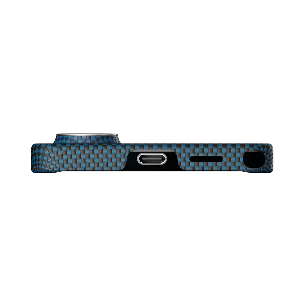 Galaxy S26 Ultra Kılıf M-safe Şarj Özellikli Aramid Karbon Fiber Pitaka Tactile Woven Sunset-Moonrise Serisi Kılıf