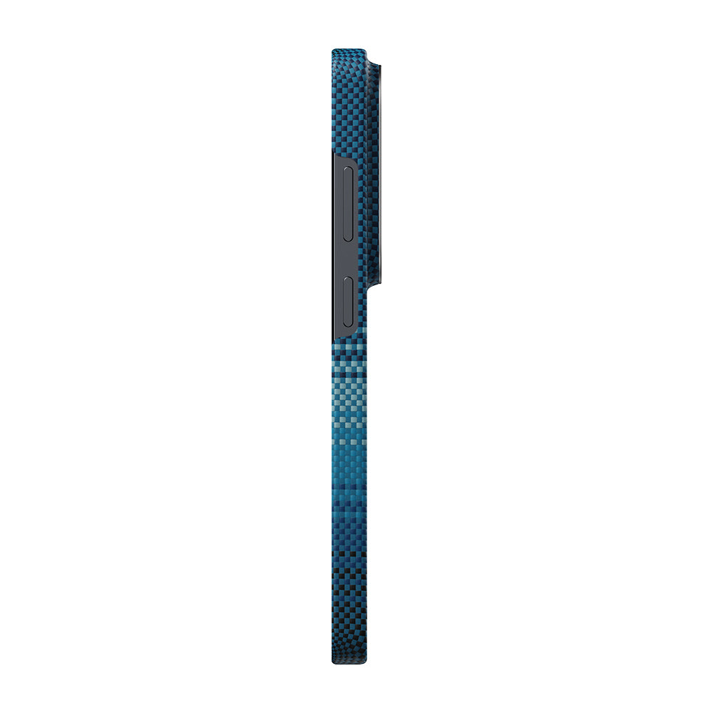 Galaxy S26 Ultra Kılıf M-safe Şarj Özellikli Aramid Karbon Fiber Pitaka Tactile Woven Sunset-Moonrise Serisi Kılıf