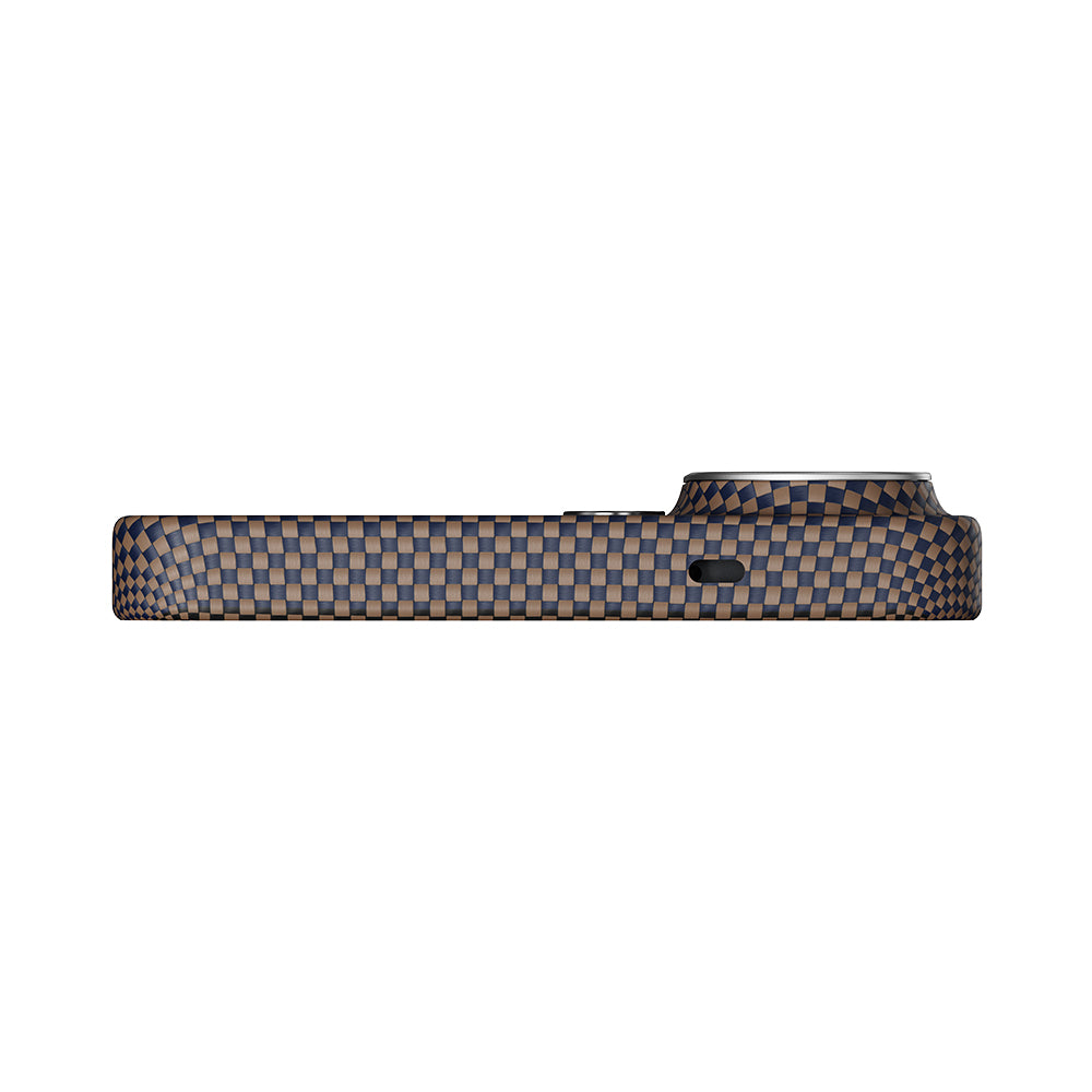 Galaxy S26 Ultra Kılıf M-safe Şarj Özellikli Aramid Karbon Fiber Pitaka Tactile Woven Sunset-Moonrise Serisi Kılıf