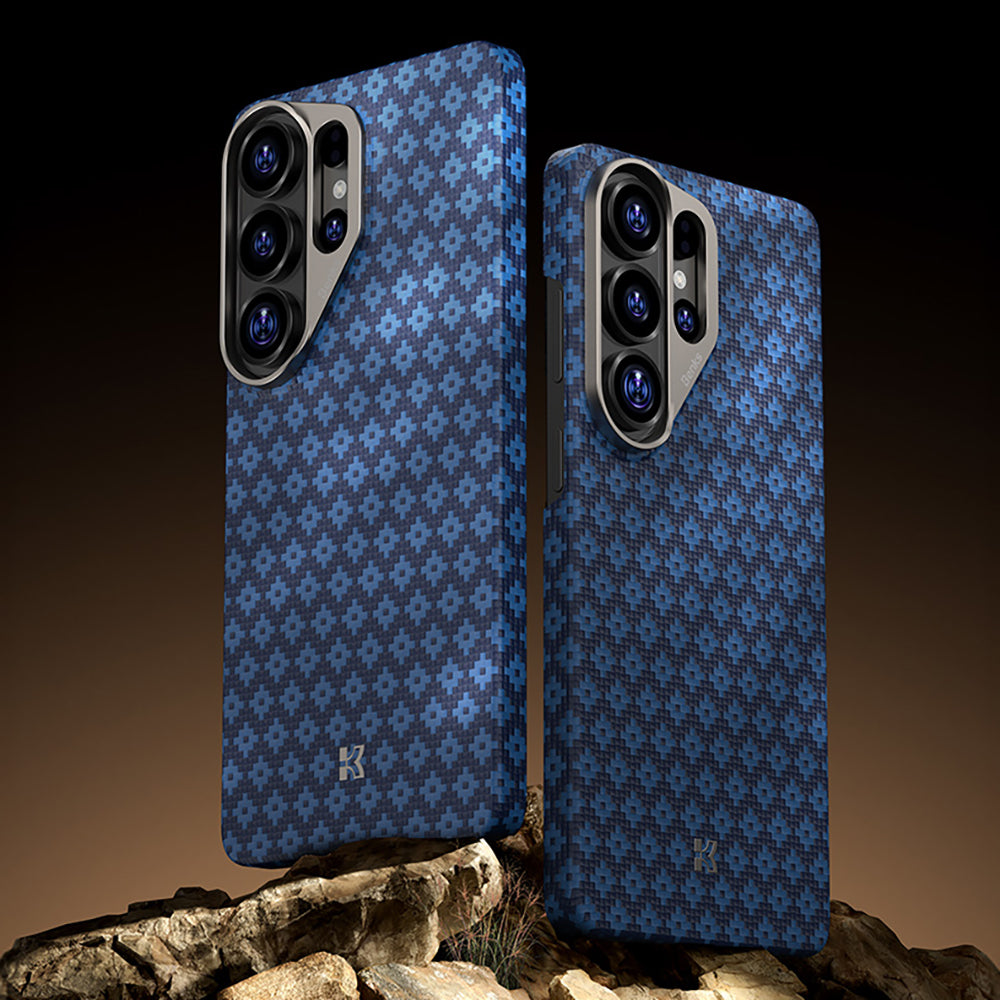 Galaxy S26 Ultra Kılıf M-Safe Şarj Özellikli Benks ArmorAir ArmorGrid Serisi Kevlar Karbon Kılıf