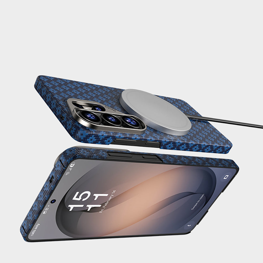 Galaxy S26 Ultra Kılıf M-Safe Şarj Özellikli Benks ArmorAir ArmorGrid Serisi Kevlar Karbon Kılıf
