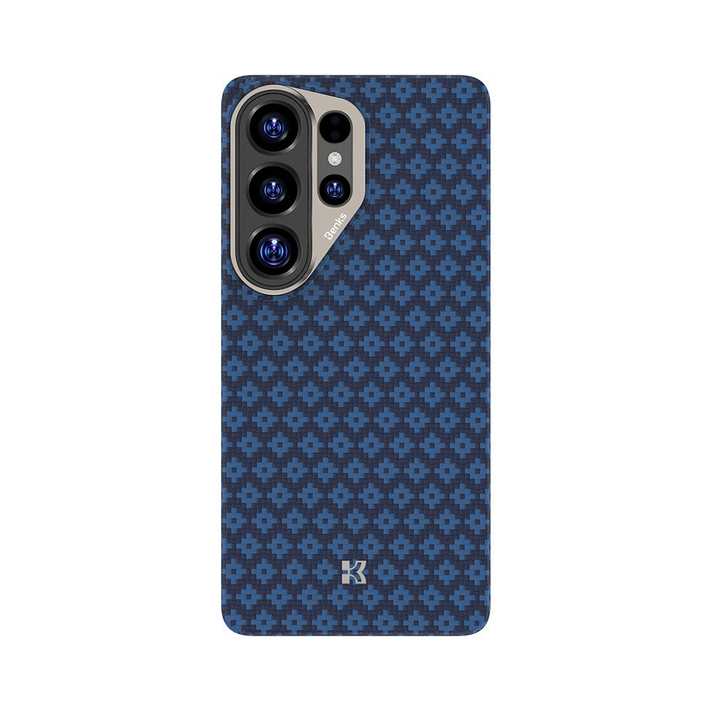Galaxy S26 Ultra Kılıf M-Safe Şarj Özellikli Benks ArmorAir ArmorGrid Serisi Kevlar Karbon Kılıf