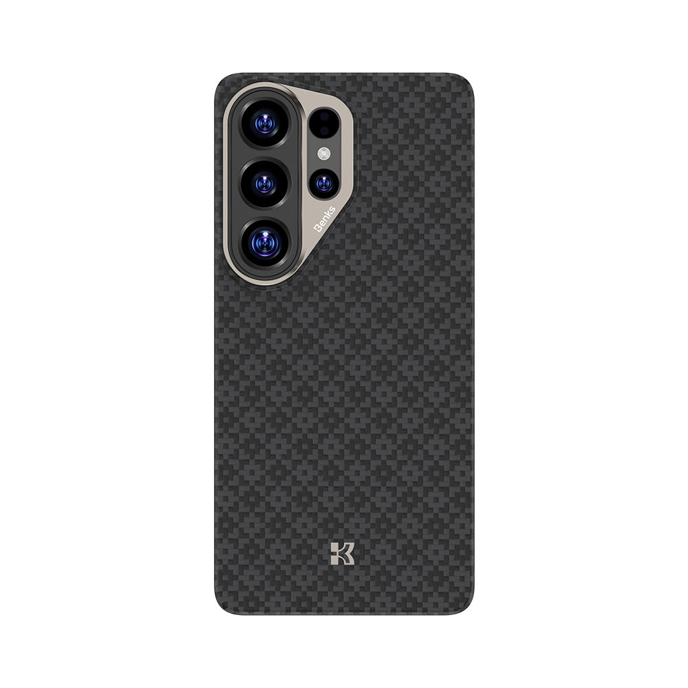 Galaxy S26 Ultra Kılıf M-Safe Şarj Özellikli Benks ArmorAir ArmorGrid Serisi Kevlar Karbon Kılıf