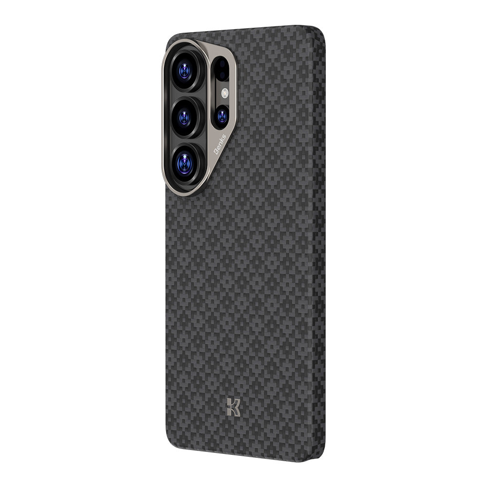 Galaxy S26 Ultra Kılıf M-Safe Şarj Özellikli Benks ArmorAir ArmorGrid Serisi Kevlar Karbon Kılıf