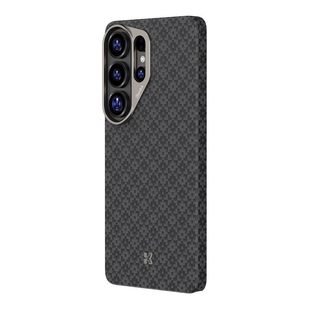 Galaxy S26 Ultra Kılıf M-Safe Şarj Özellikli Benks ArmorAir ArmorGrid Serisi Kevlar Karbon Kılıf