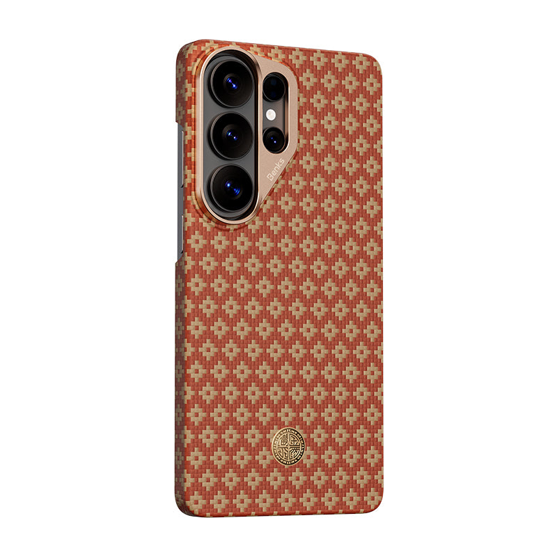 Galaxy S26 Ultra Kılıf M-Safe Şarj Özellikli Benks ArmorAir ArmorGrid Serisi Kevlar Karbon Kılıf