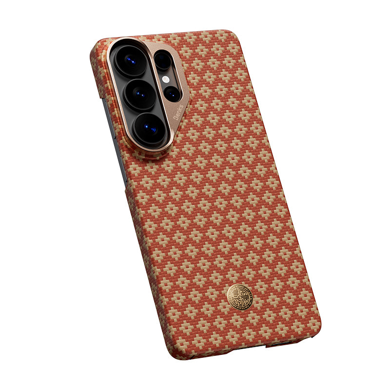 Galaxy S26 Ultra Kılıf M-Safe Şarj Özellikli Benks ArmorAir ArmorGrid Serisi Kevlar Karbon Kılıf