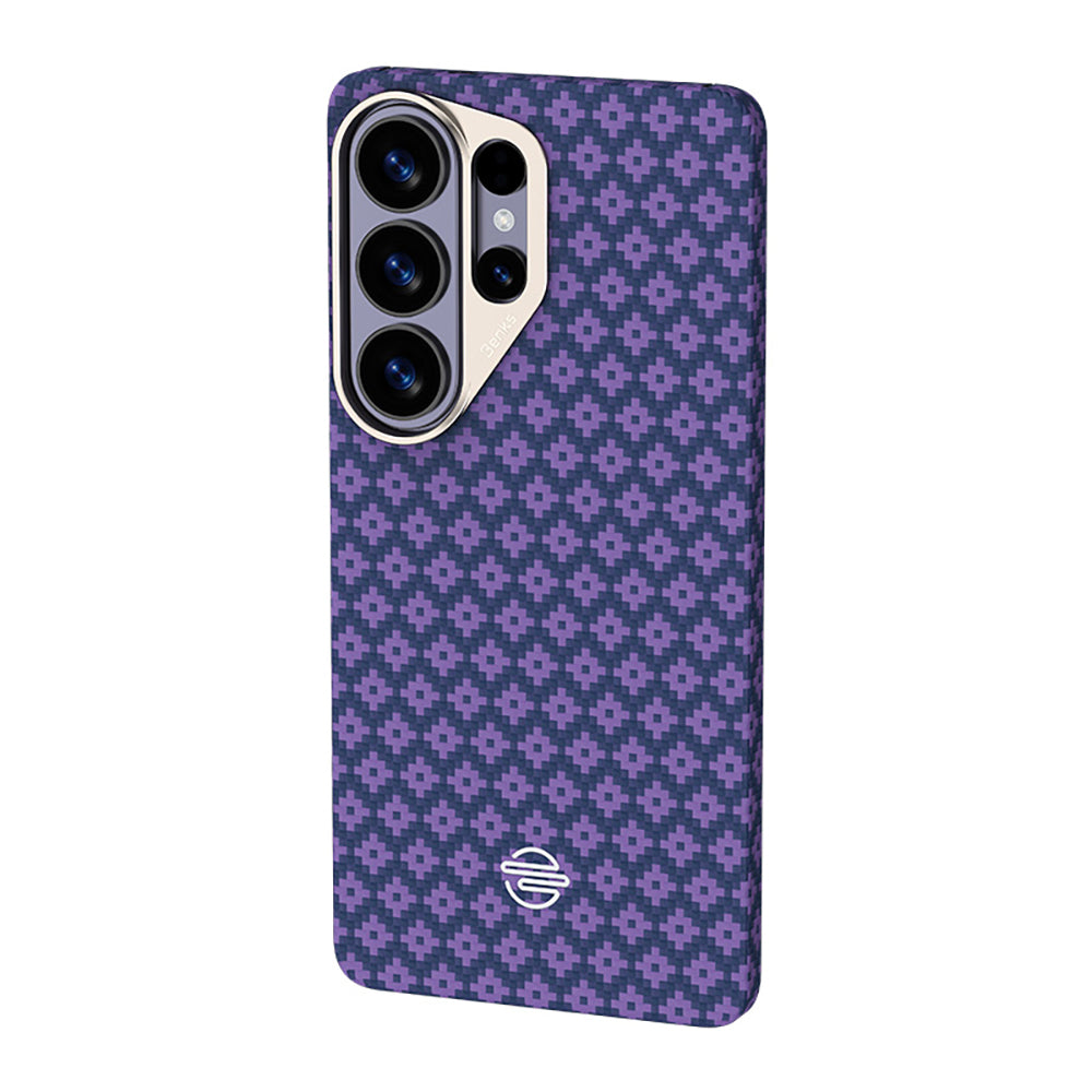 Galaxy S26 Ultra Kılıf M-Safe Şarj Özellikli Benks ArmorAir ArmorGrid Serisi Kevlar Karbon Kılıf