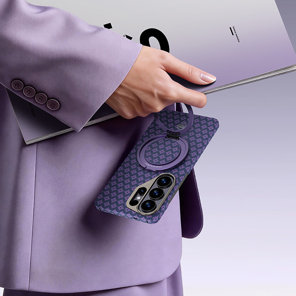 Galaxy S26 Ultra Kılıf M-Safe Şarj Özellikli Benks ArmorAir ArmorGrid Serisi Kevlar Karbon Kılıf