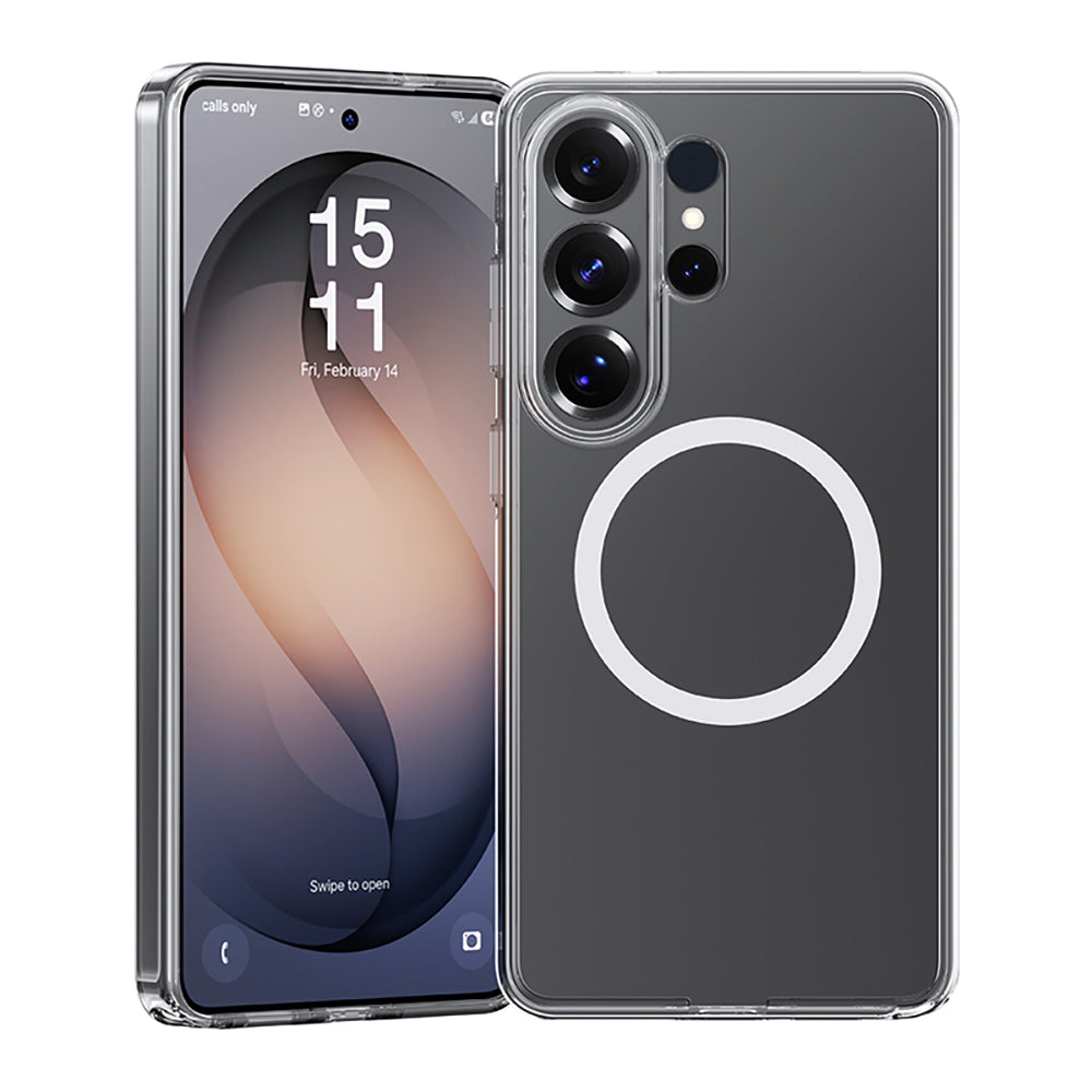Galaxy S26 Ultra Kılıf M-safe Şarj Özellikli Benks Magnetik Crystal Serisi Şeffaf Kılıf
