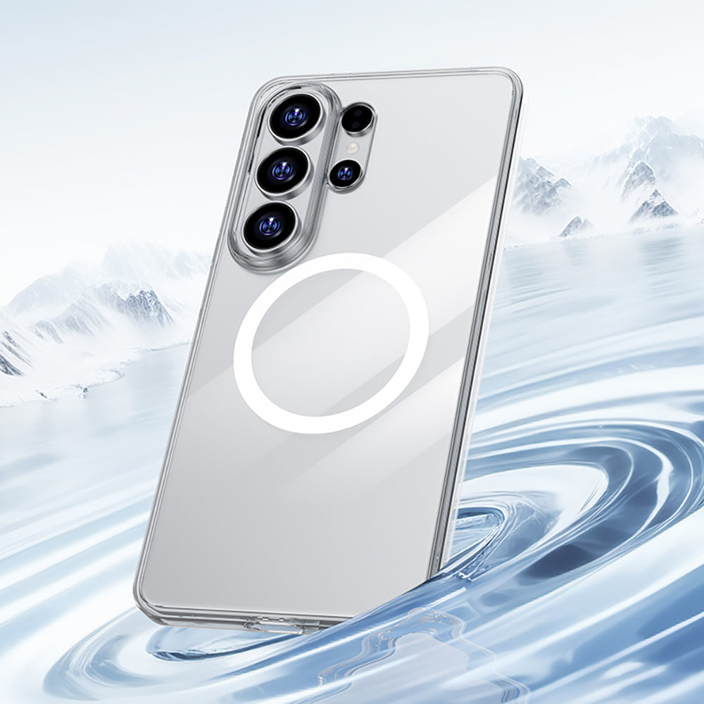 Galaxy S26 Ultra Kılıf M-safe Şarj Özellikli Benks Magnetik Crystal Serisi Şeffaf Kılıf