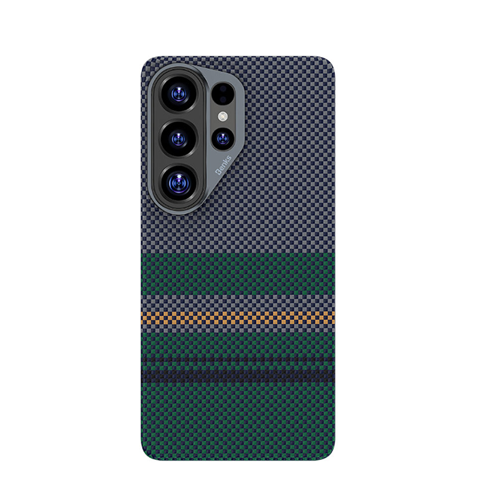 Galaxy S26 Ultra Kılıf M-safe Şarj Özellikli Karbon Fiber Tasarımlı Benks Aurora ArmorAir Kevlar Kılıf