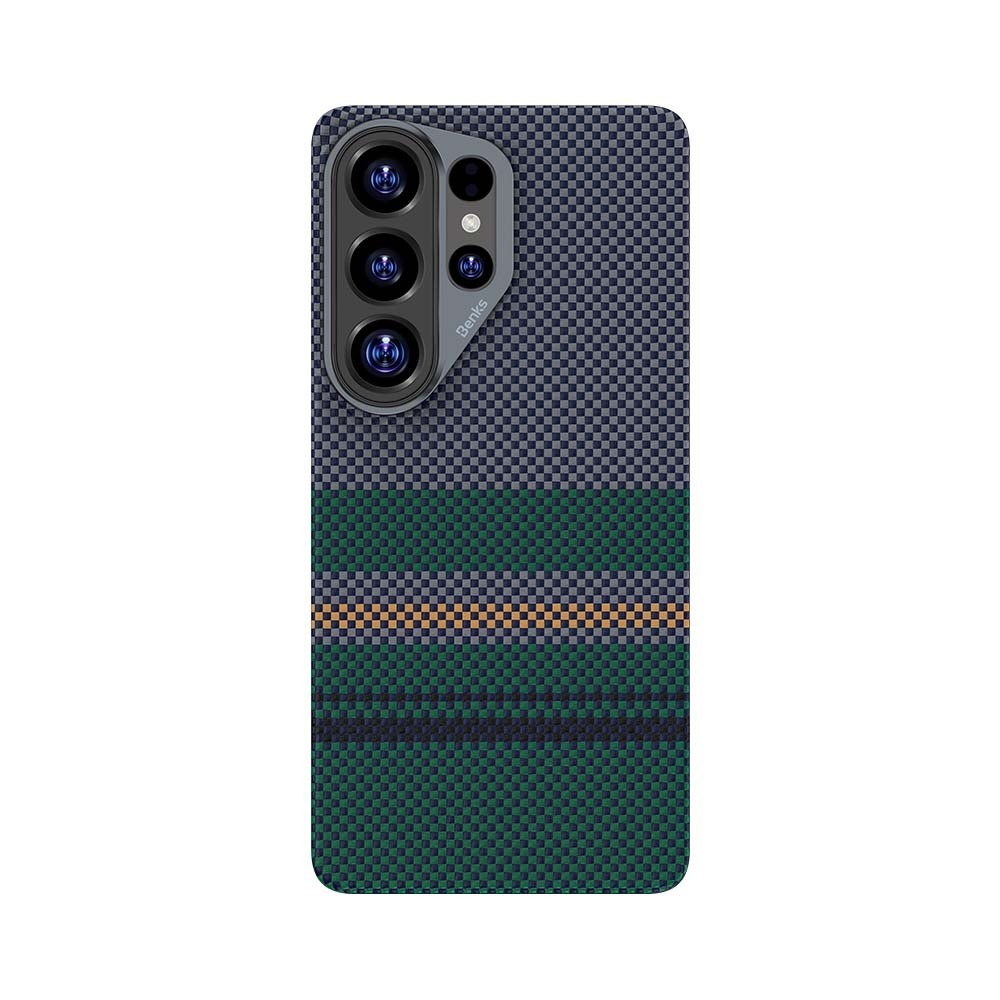 Galaxy S26 Ultra Kılıf M-safe Şarj Özellikli Karbon Fiber Tasarımlı Benks Aurora ArmorPro Kevlar Kılıf
