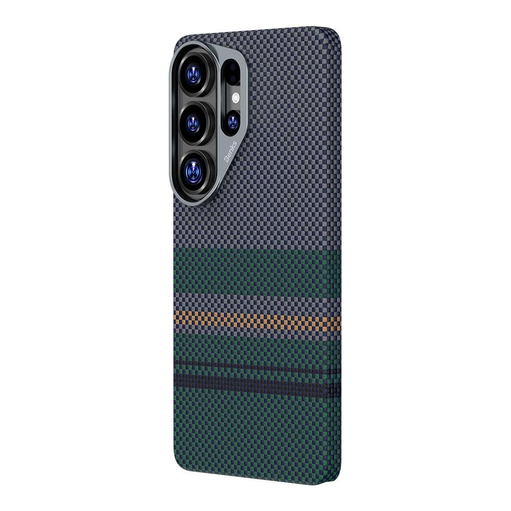 Galaxy S26 Ultra Kılıf M-safe Şarj Özellikli Karbon Fiber Tasarımlı Benks Aurora ArmorPro Kevlar Kılıf