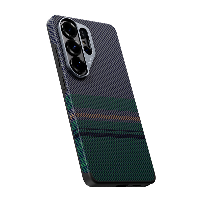 Galaxy S26 Ultra Kılıf M-safe Şarj Özellikli Karbon Fiber Tasarımlı Benks Aurora ArmorPro Kevlar Kılıf