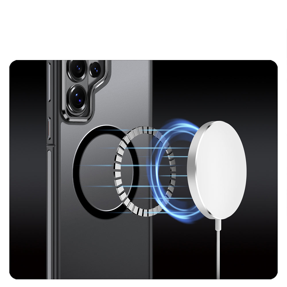 Galaxy S26 Ultra Kılıf M-safe Şarj Özellikli Mat Görünümlü Wlons Vevo Kılıf