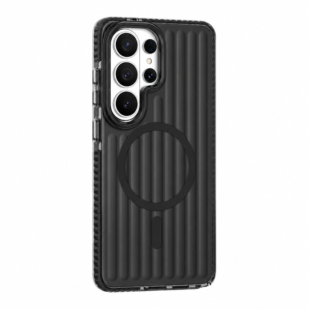 Galaxy S26 Ultra Kılıf M-safe Şarj Özellikli Oyuklu Tasarım Mutural Luggage Serisi Kılıf