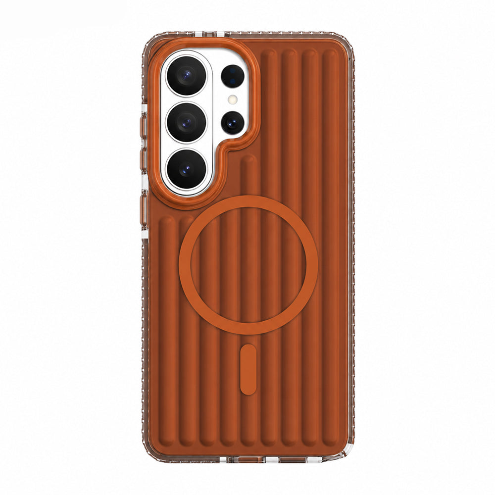 Galaxy S26 Ultra Kılıf M-safe Şarj Özellikli Oyuklu Tasarım Mutural Luggage Serisi Kılıf