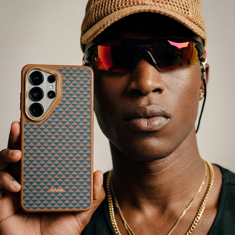 Galaxy S26 Ultra Kılıf M-safe Şarj Özellikli Raptic Aramid Skin Dual Serisi Karbon Kılıf