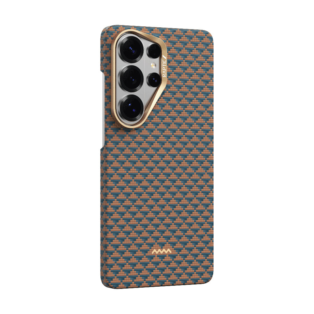 Galaxy S26 Ultra Kılıf M-safe Şarj Özellikli Raptic Aramid Skin Origin Serisi Karbon Kılıf
