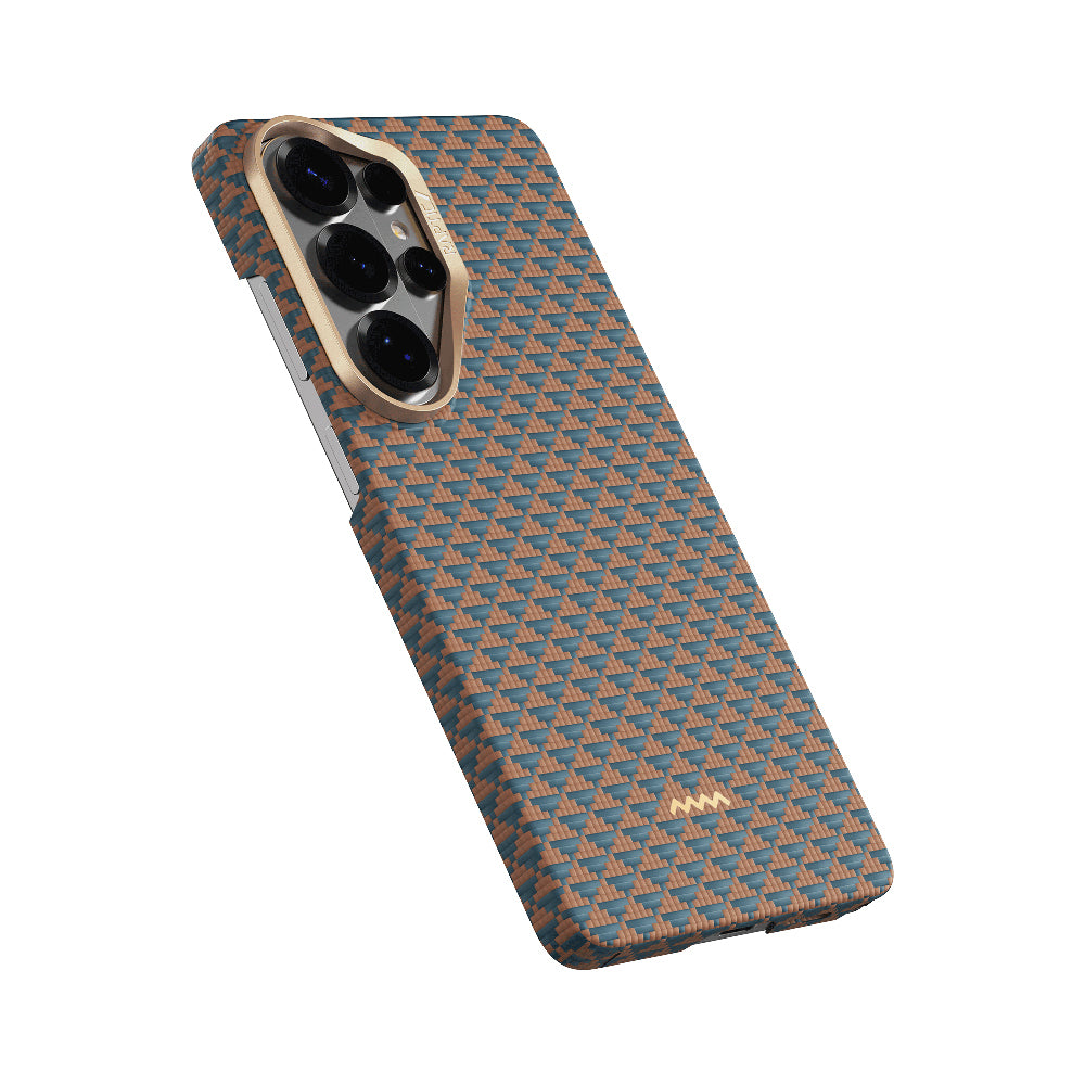 Galaxy S26 Ultra Kılıf M-safe Şarj Özellikli Raptic Aramid Skin Origin Serisi Karbon Kılıf