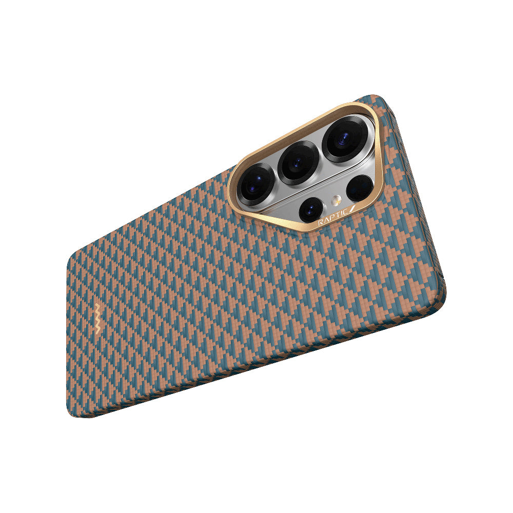 Galaxy S26 Ultra Kılıf M-safe Şarj Özellikli Raptic Aramid Skin Origin Serisi Karbon Kılıf
