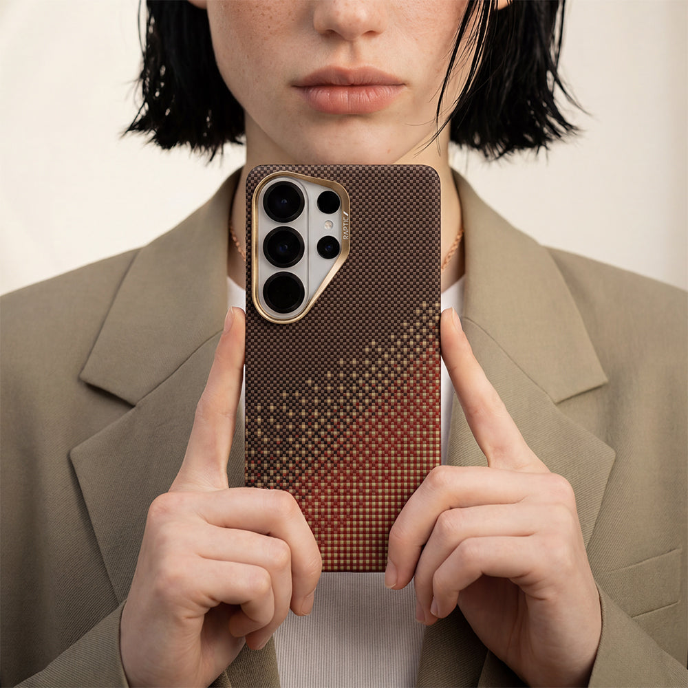 Galaxy S26 Ultra Kılıf M-safe Şarj Özellikli Raptic Aramid Skin Serisi Karbon Kılıf