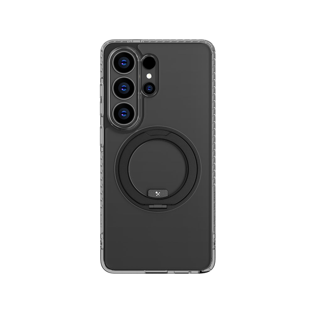 Galaxy S26 Ultra Kılıf M-safe Şarj Özellikli Şeffaf 360 Derece Standlı Amazingthing Titan MagSpin Serisi Kılıf