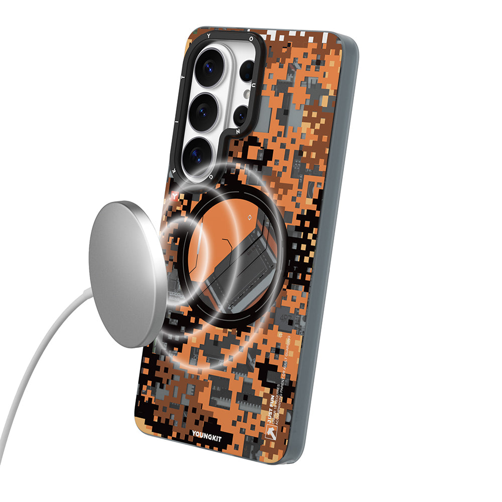 Galaxy S26 Ultra Kılıf M-Safe Şarj Özellikli Youngkit Camouflage Sykell Serisi Kılıf