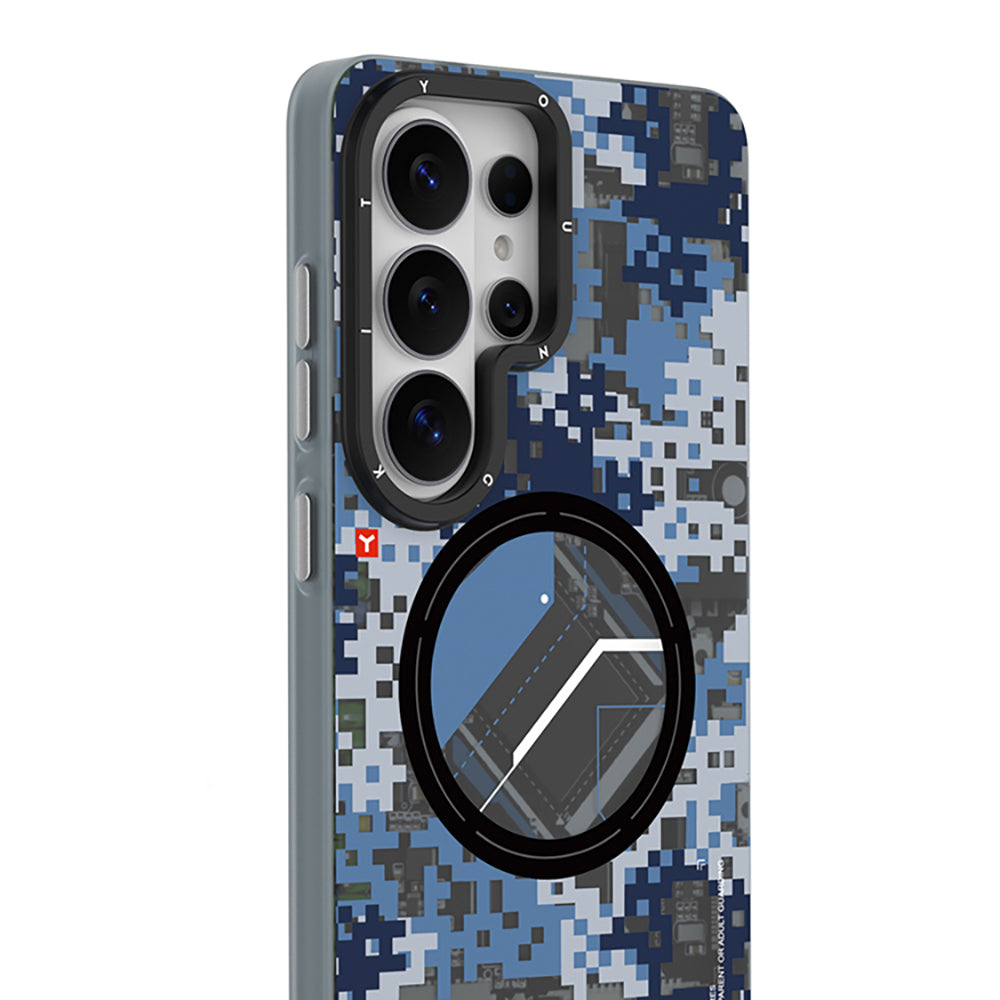 Galaxy S26 Ultra Kılıf M-Safe Şarj Özellikli Youngkit Camouflage Sykell Serisi Kılıf
