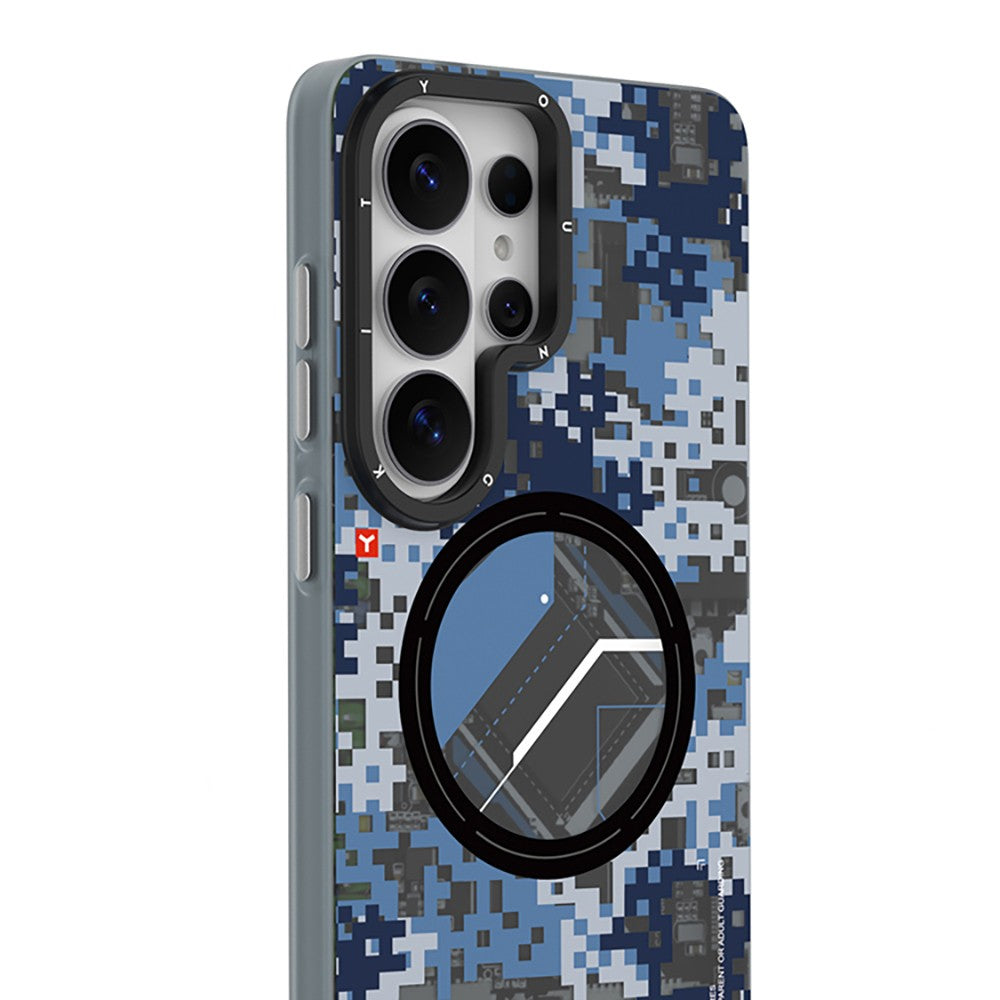 Galaxy S26 Ultra Kılıf M-Safe Şarj Özellikli Youngkit Camouflage Sykell Serisi Kılıf