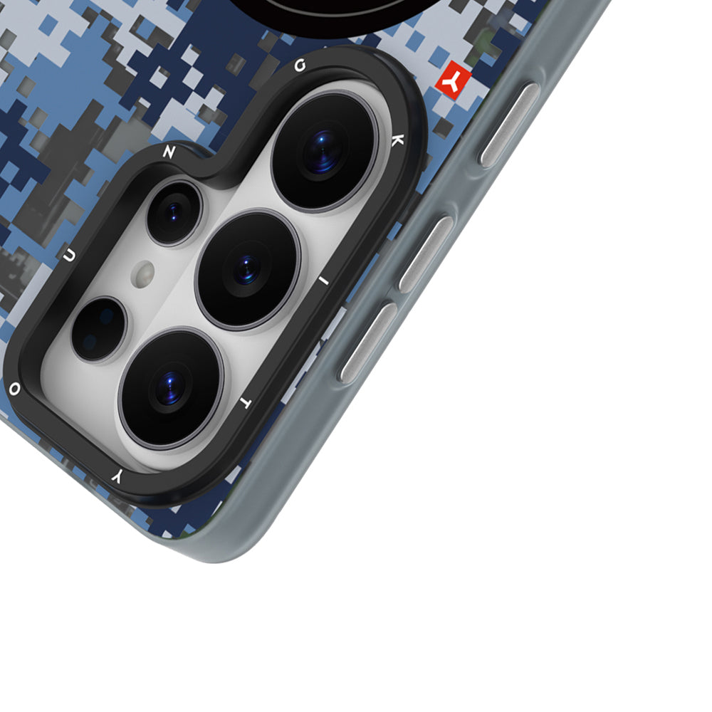 Galaxy S26 Ultra Kılıf M-Safe Şarj Özellikli Youngkit Camouflage Sykell Serisi Kılıf