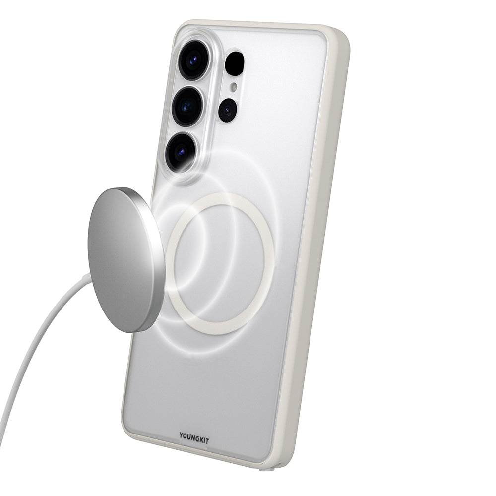 Galaxy S26 Ultra Kılıf M-safe Şarj Özellikli Youngkit Clear Serisi Kılıf