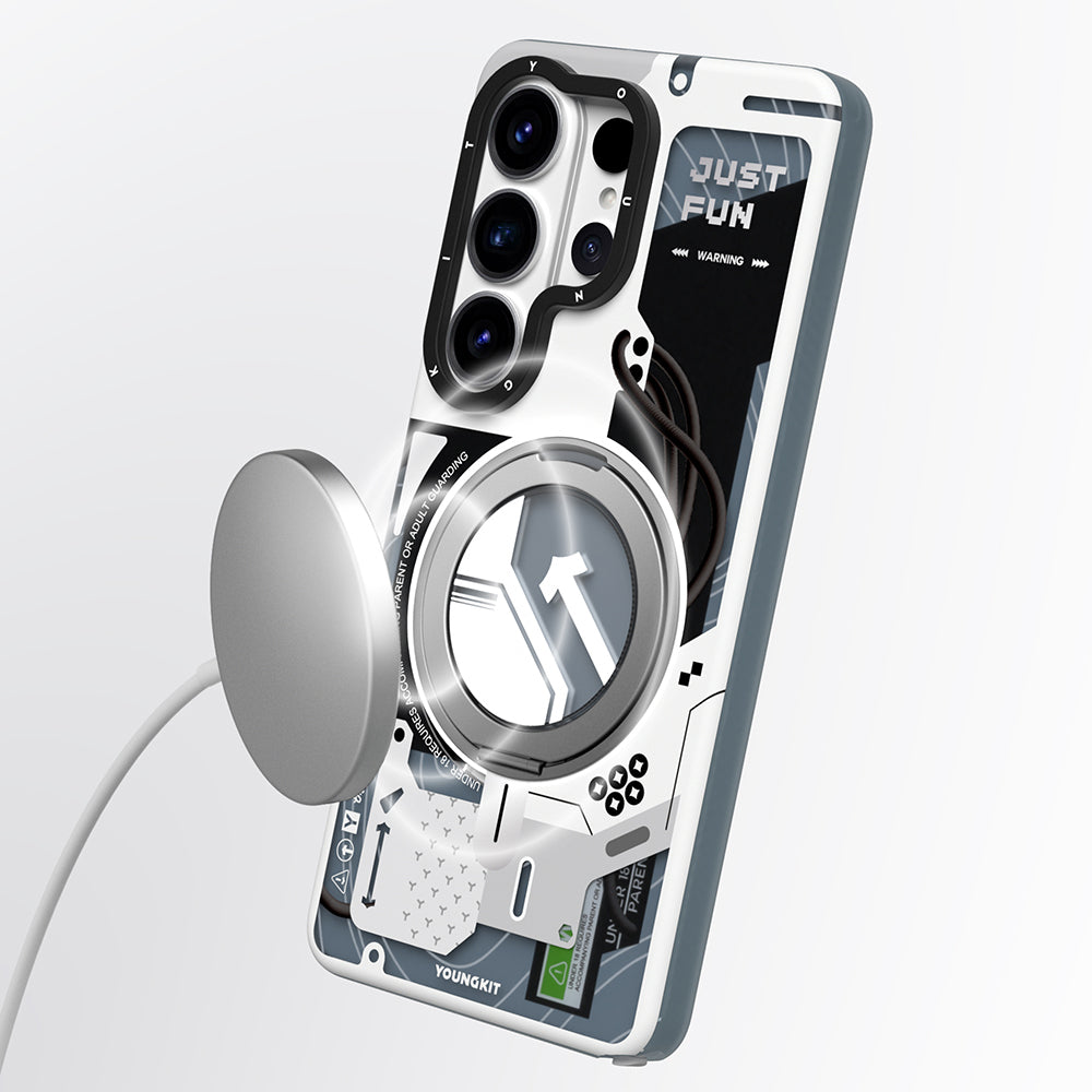 Galaxy S26 Ultra Kılıf M-safe Şarj Özellikli Youngkit Starship Serisi Kılıf