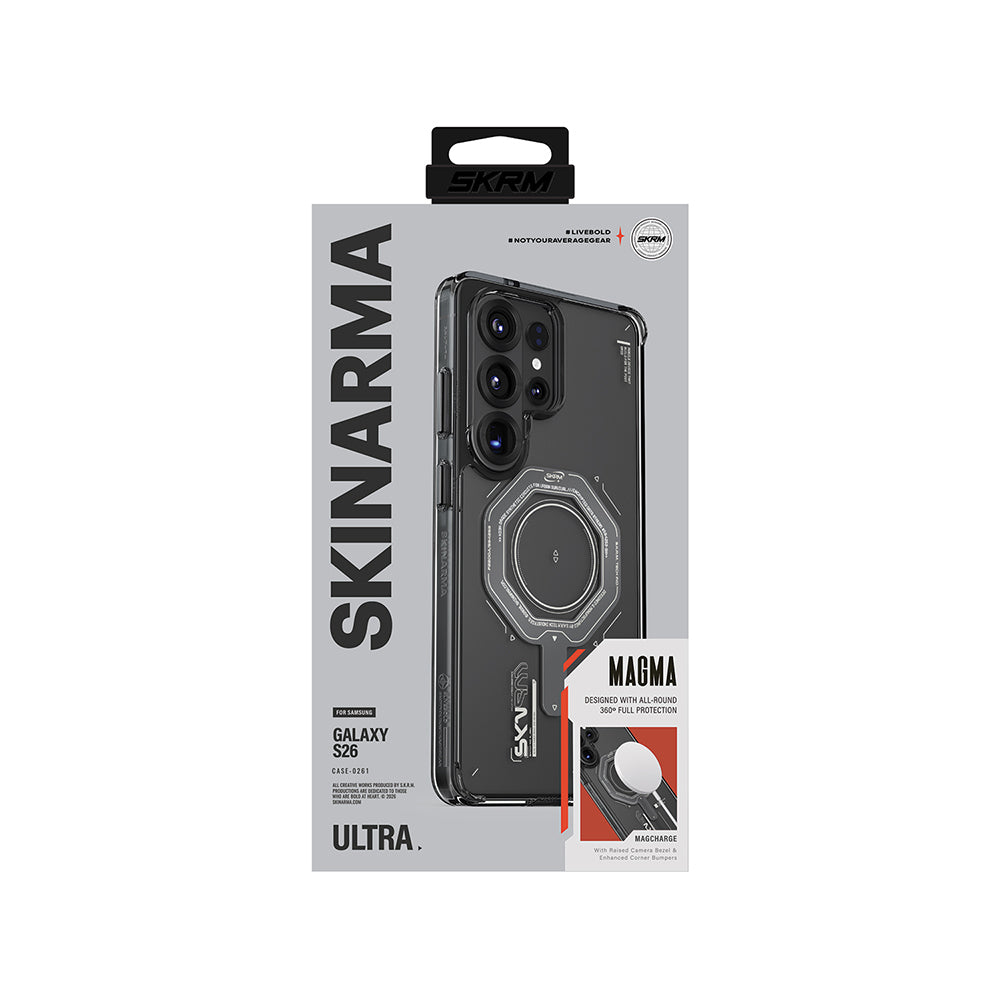 Galaxy S26 Ultra Kılıf Skinarma M-safe Şarj Özellikli Airbag Tasarımlı Magma Kılıf