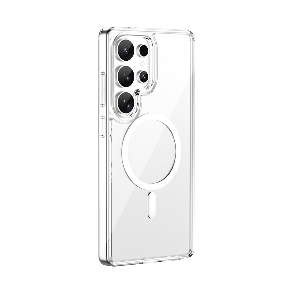 Galaxy S26 Ultra Kılıf Wiwu MCC-101 iShield Pro Serisi M-safe Şarj Özellikli Crystal Sert PC Kılıf