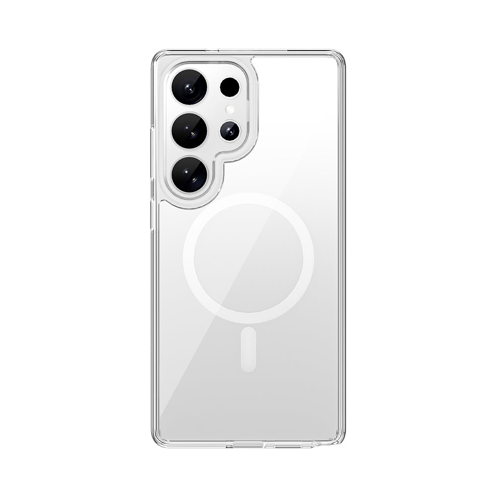 Galaxy S26 Ultra Kılıf Wiwu MCC-101 iShield Pro Serisi M-safe Şarj Özellikli Crystal Sert PC Kılıf