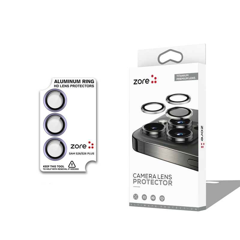 Galaxy S26 Zore CL-12 Premium Safir Parmak İzi Bırakmayan Anti-Reflective Kamera Lens Koruyucu