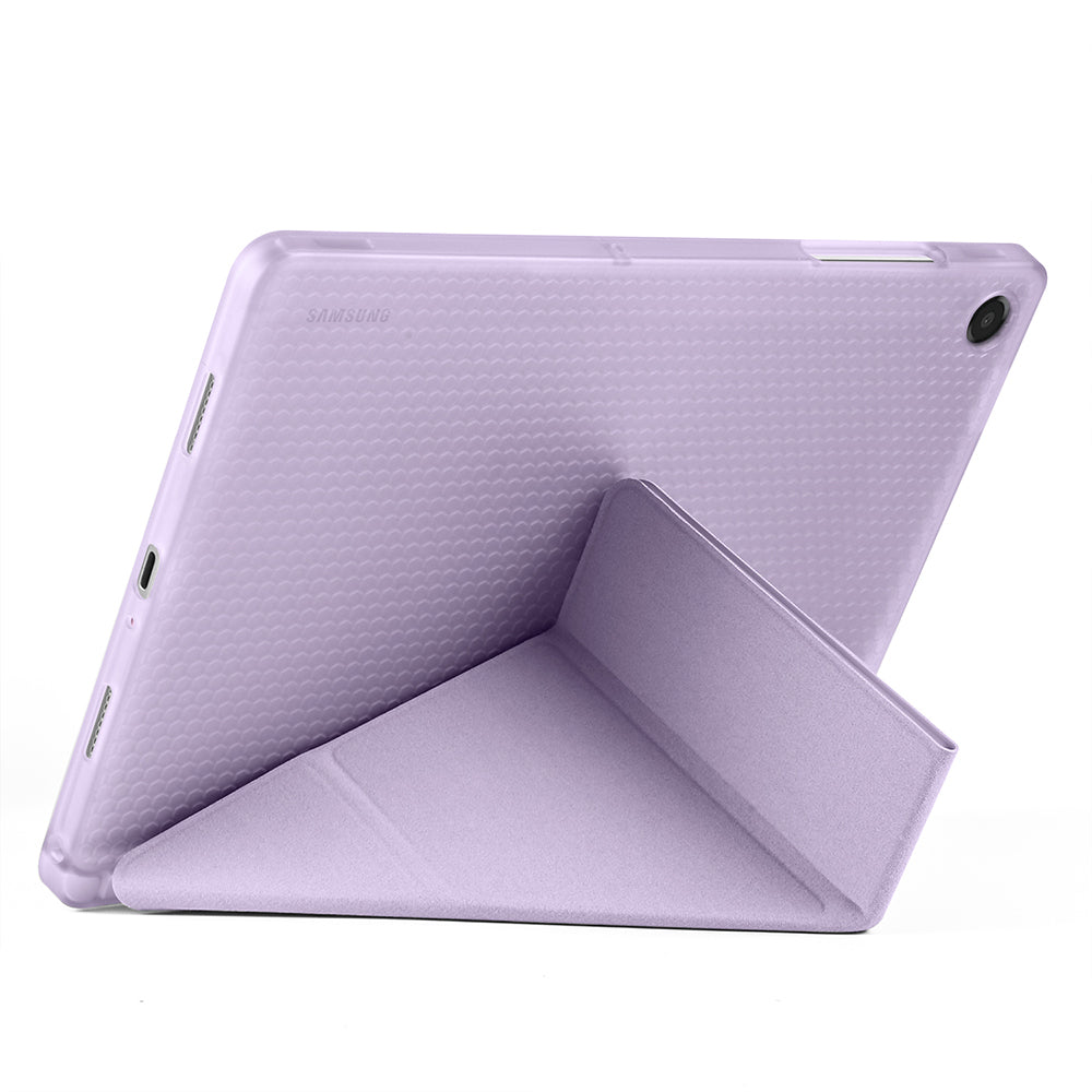 Galaxy Tab A11 Plus Kılıf Zore Tri Folding Kalem Bölmeli Standlı Kılıf