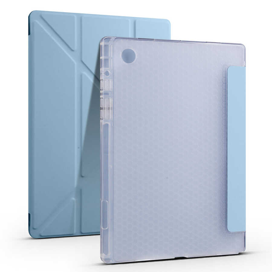Galaxy Tab A8 10.5 SM-X200 (2021) Kılıf Zore Tri Folding Kalem Bölmeli Standlı Kılıf