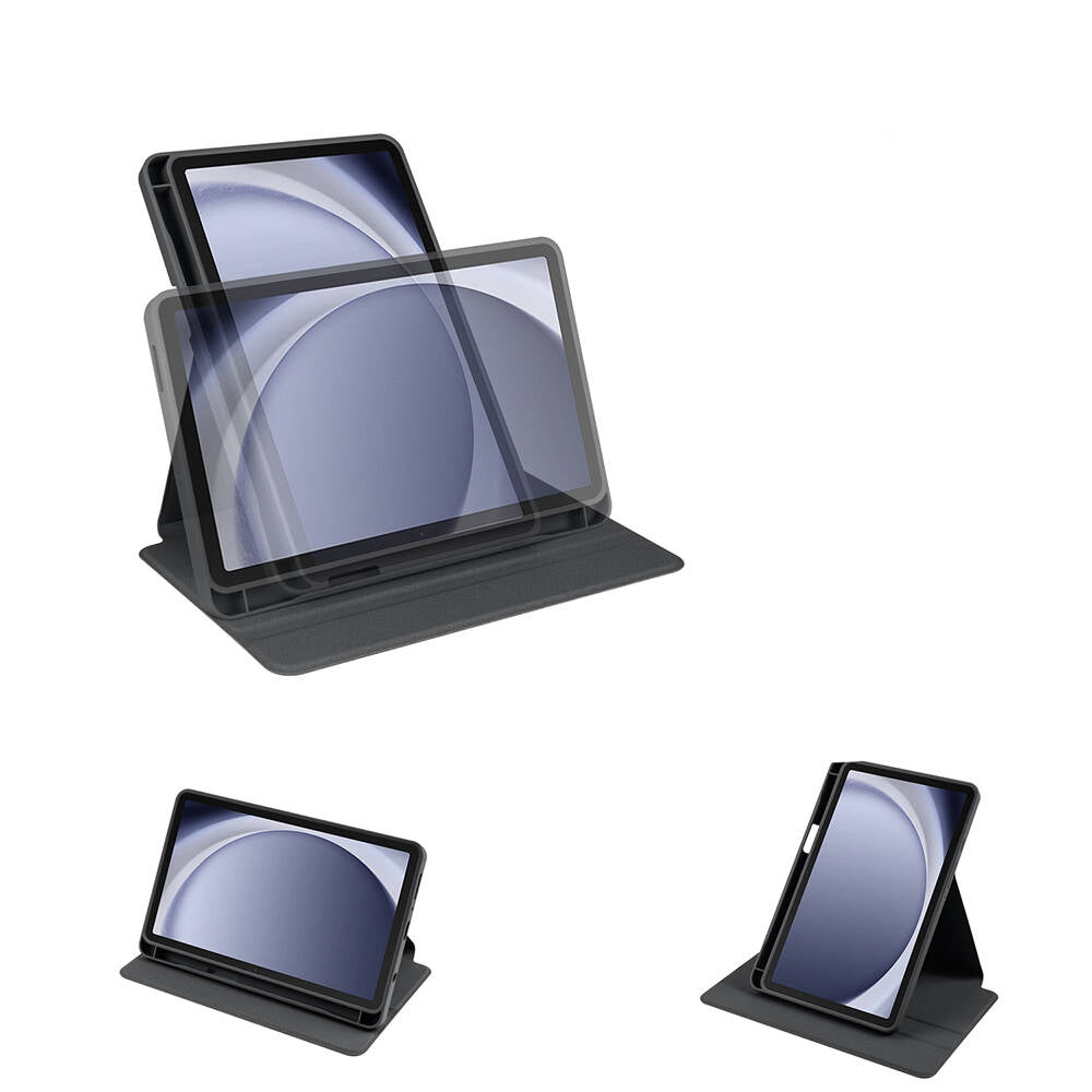 Galaxy Tab A9 Plus Kılıf Zore Termik Kalem Bölmeli Dönebilen Standlı Kılıf