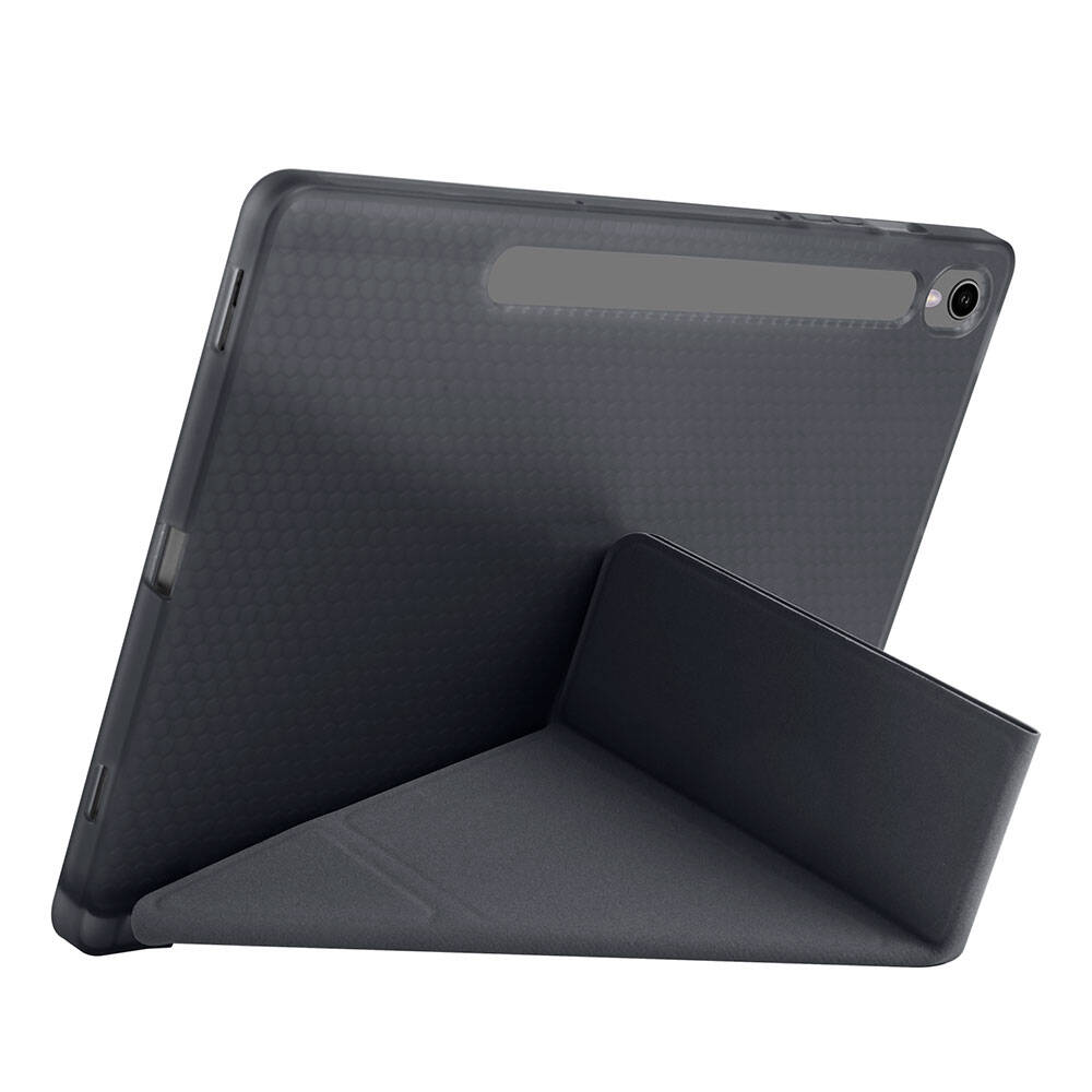 Galaxy Tab S10 FE Kılıf Zore Tri Folding Kalem Bölmeli Standlı Kılıf