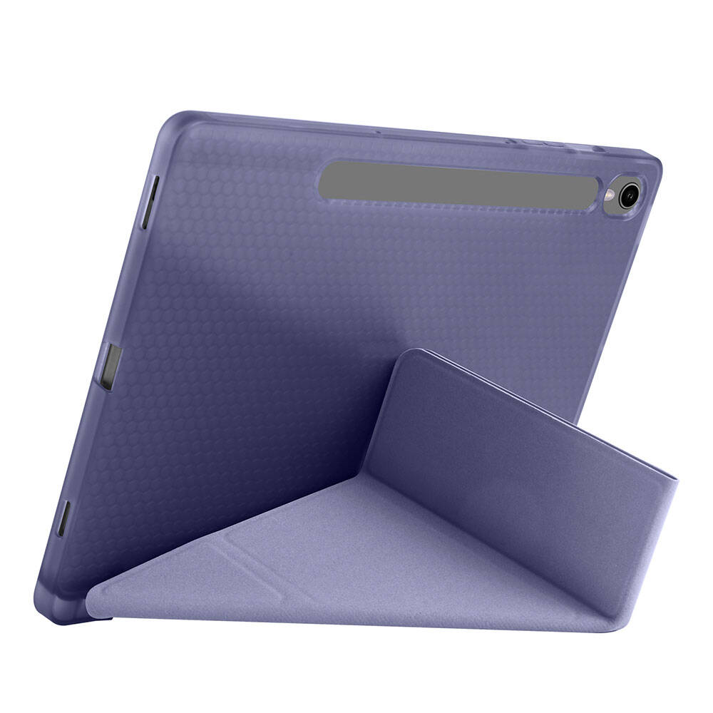 Galaxy Tab S10 FE Kılıf Zore Tri Folding Kalem Bölmeli Standlı Kılıf