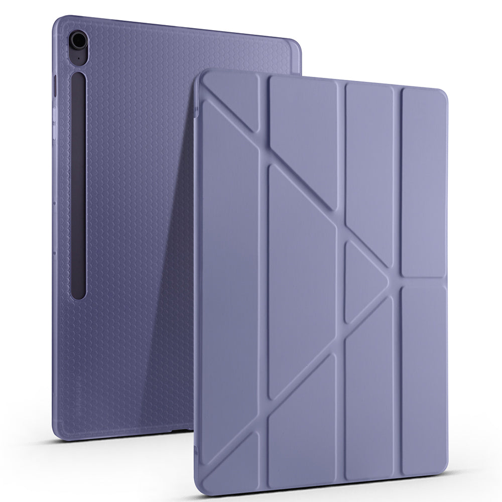 Galaxy Tab S10 FE Plus Kılıf Zore Tri Folding Kalem Bölmeli Standlı Kılıf