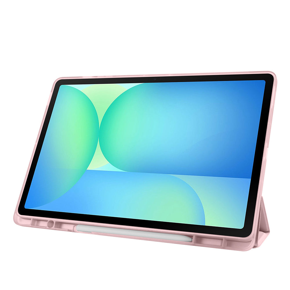 Galaxy Tab S10 FE Plus Kılıf Zore Tri Folding Kalem Bölmeli Standlı Kılıf