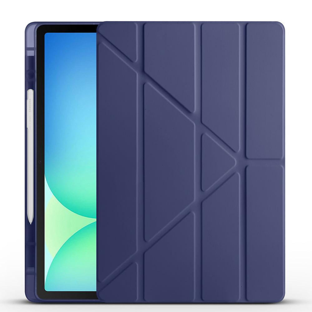 Galaxy Tab S10 FE Plus Kılıf Zore Tri Folding Kalem Bölmeli Standlı Kılıf
