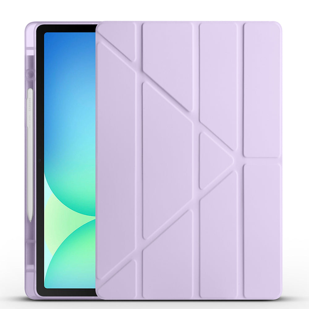 Galaxy Tab S10 FE Plus Kılıf Zore Tri Folding Kalem Bölmeli Standlı Kılıf