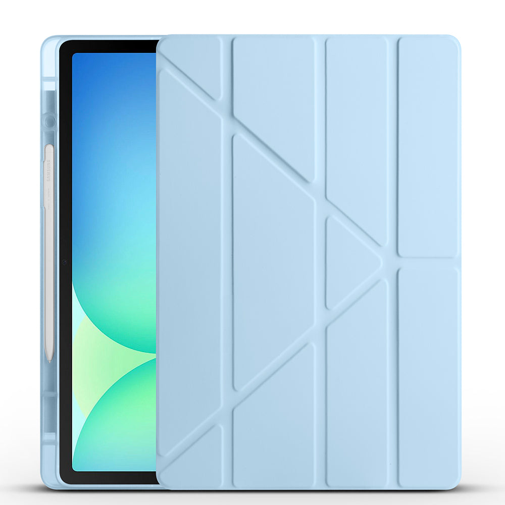 Galaxy Tab S10 FE Plus Kılıf Zore Tri Folding Kalem Bölmeli Standlı Kılıf