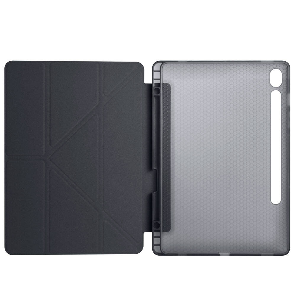 Galaxy Tab S10 Lite Kılıf Zore Tri Folding Kalem Bölmeli Standlı Kılıf