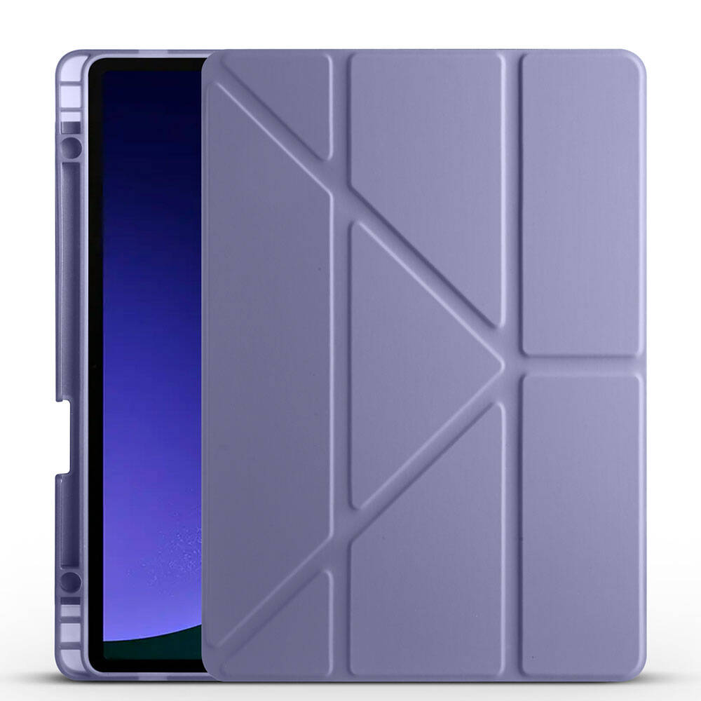 Galaxy Tab S10 Lite Kılıf Zore Tri Folding Kalem Bölmeli Standlı Kılıf